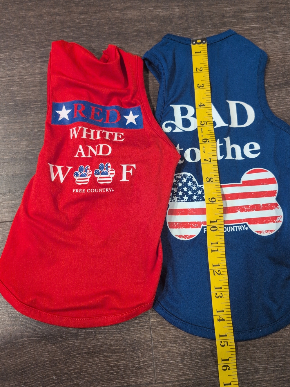 Free Country Red & Blue Patriotic Dog Tanks